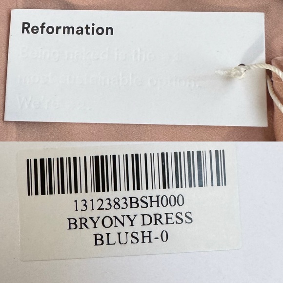NWT Reformation Bryony Maxi Dress in Blush Pink Size: 0 - Picture 12 of 16
